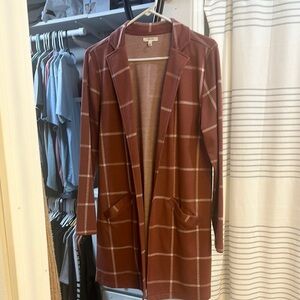 Women's Brown Plaid Jacket